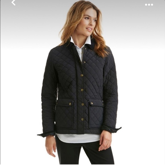 Vineyard Vines Womens Black Quilted Jacket - Small - Picture 1 of 14